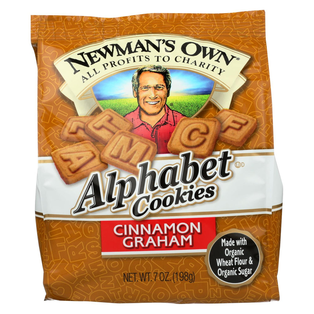 Newman's Own Organics Alphabet Cookies - Cinnamon Graham - Case Of 6 - 7 Oz.