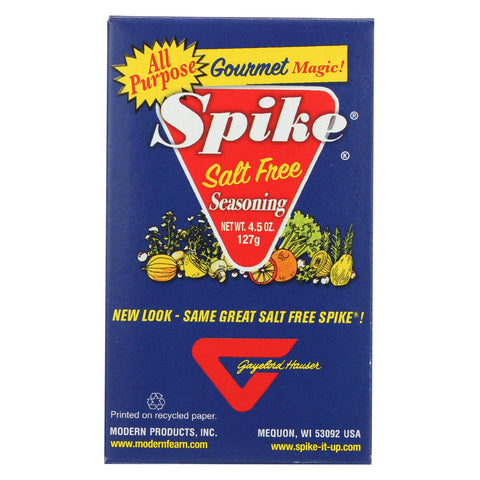 Modern Products Gourmet Spike Seasoning - Salt Free - Case Of 12 - 4.5 Oz.