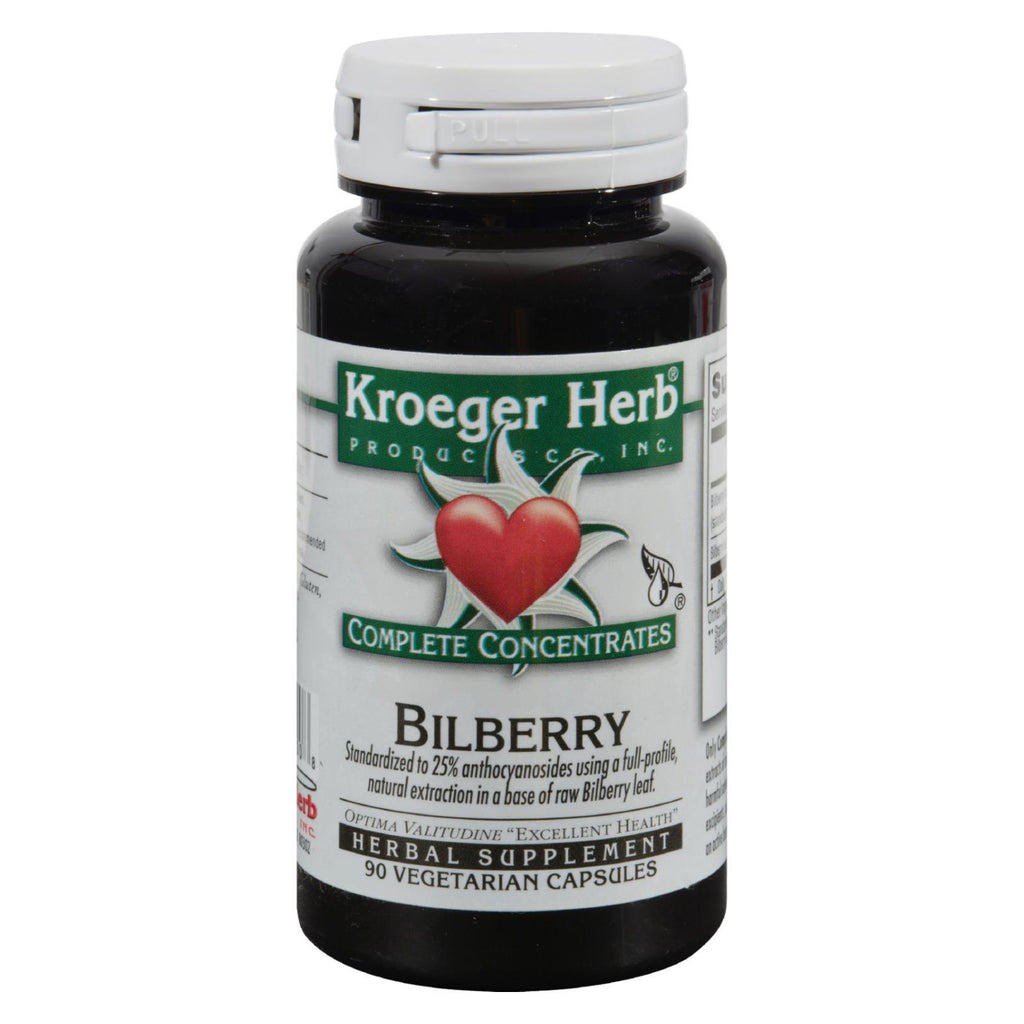 Kroeger Herb Bilberry - 90 Vegetarian Capsules