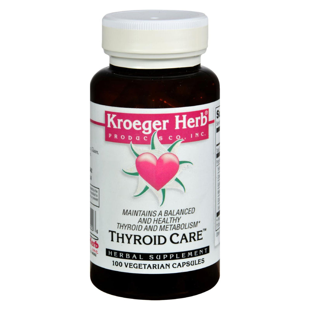 Kroeger Herb Thyroid Care - 100 Capsules