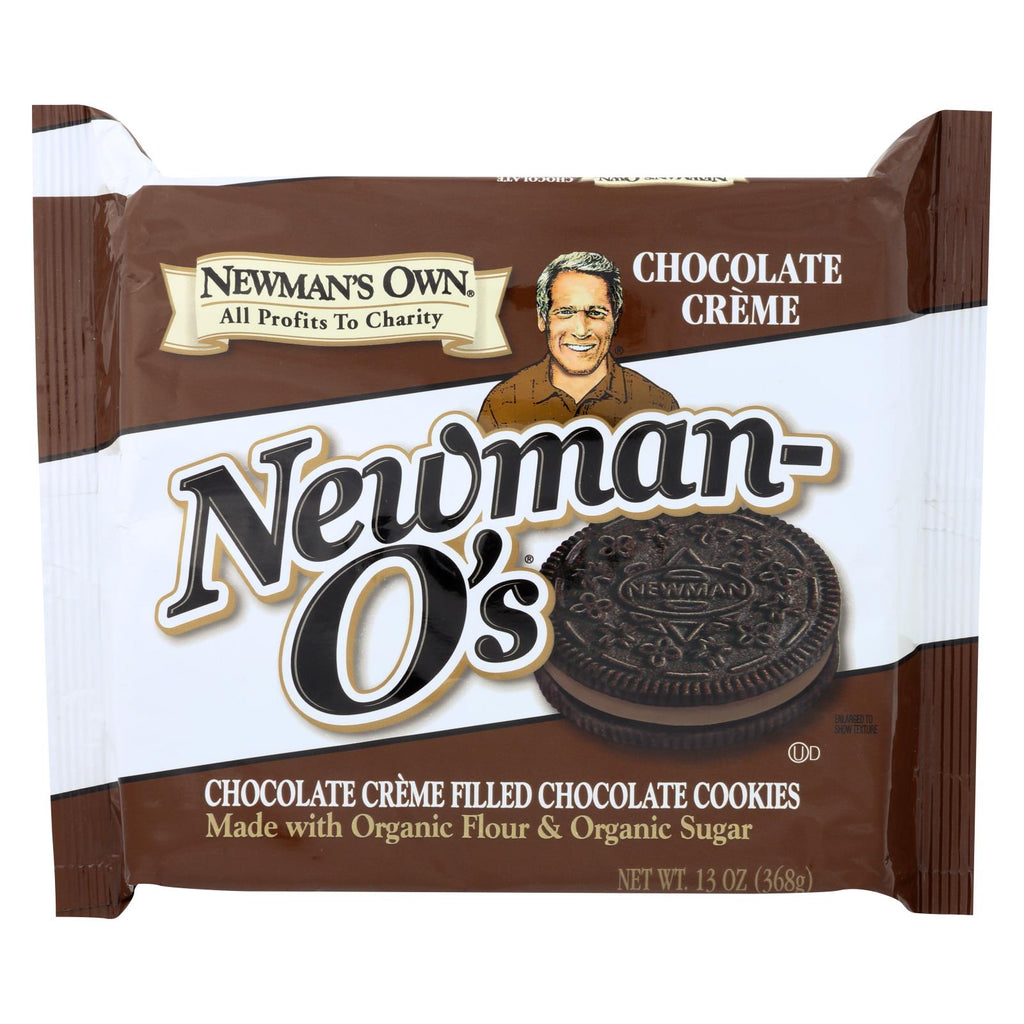 Newman's Own Organics Creme Filled Cookies - Chocolate - Case Of 6 - 13 Oz.