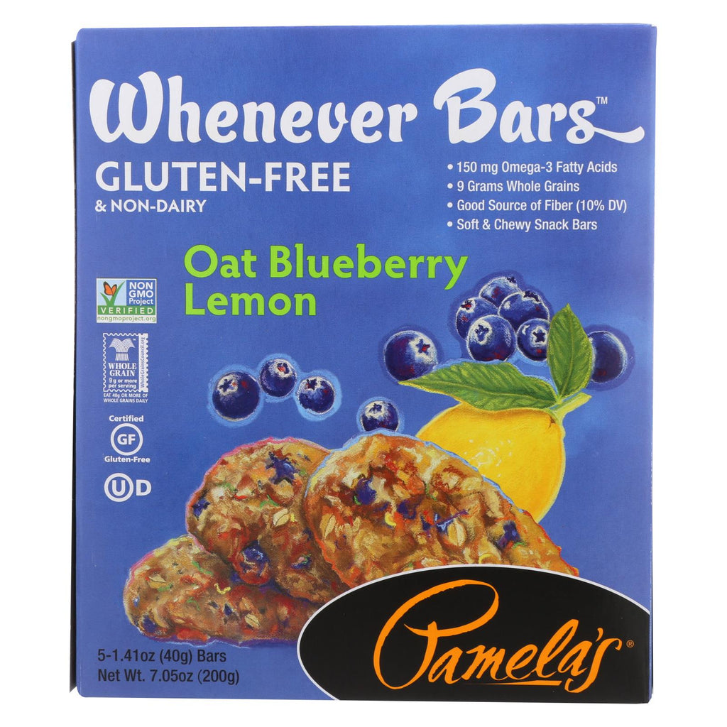 Pamela's Products - Oat Whenever Bars - Blueberry Lemon - Case Of 6 - 1.41 Oz.