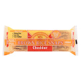 Edward And Sons Brown Rice Snaps - Cheddar - Case Of 12 - 3.5 Oz.