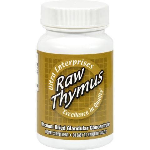 Ultra Glandulars Ultra Raw Thymus 200mg - 60 Tablets