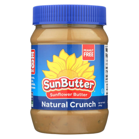 Sunbutter Sunflower Butter - Natural Crunch - Case Of 6 - 16 Oz.