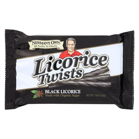 Newman's Own Organics Black Twists - Licorice - Case Of 15 - 5 Oz.