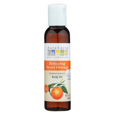 Aura Cacia - Aromatherapy Body Oil - Relaxation - Tangy Citrus Aroma - 4 Fl Oz