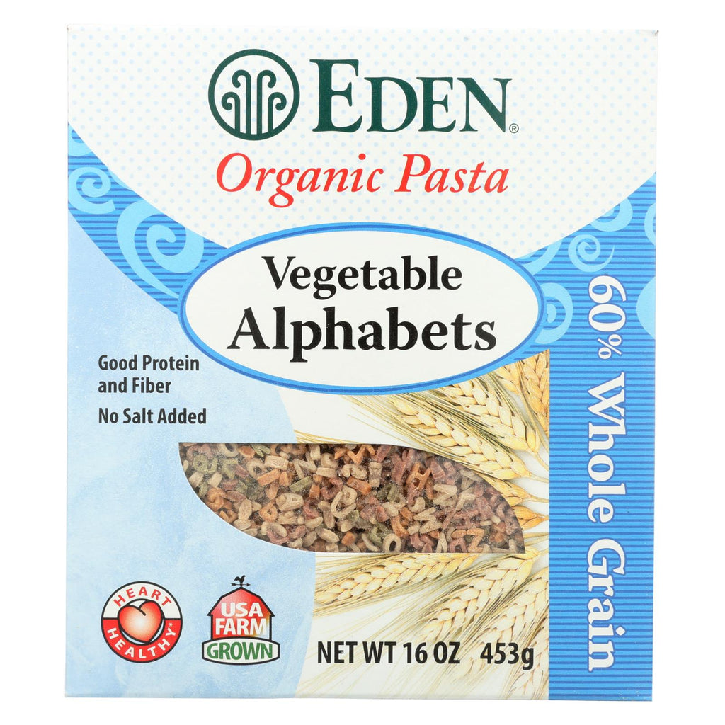 Eden Foods - Pasta - Vegetable Alphabets - Case Of 6 - 16 Oz.