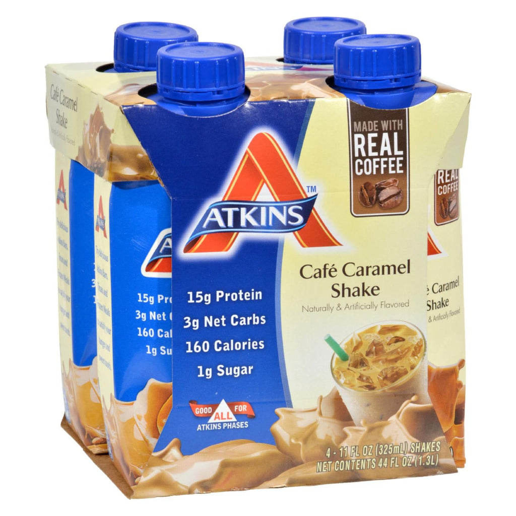 Atkins Advantage Rtd Shake Cafe Caramel - 11 Fl Oz Each - Pack Of 4