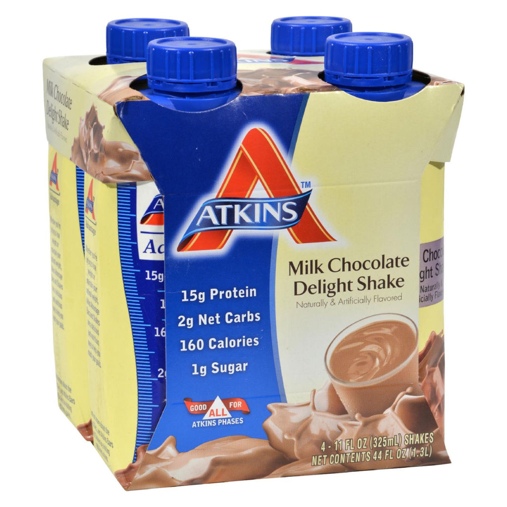 Atkins Advantage Rtd Shake Milk Chocolate Delight - 11 Fl Oz Each - Pack Of 4