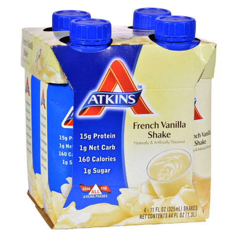 Atkins Advantage Rtd Shake French Vanilla - 11 Fl Oz Each - Pack Of 4