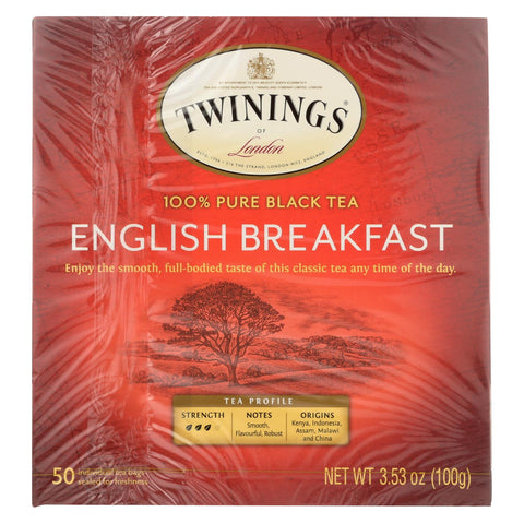 Twining's Tea Breakfast Tea - English - Case Of 6 - 50 Bags