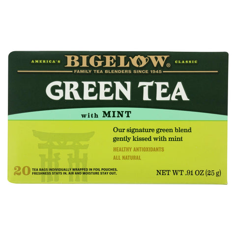 Bigelow Tea Green Tea - With Mint - Case Of 6 - 20 Bag