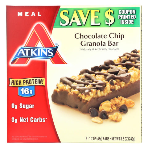 Atkins Advantage Bar Chocolate Chip Granola - 5 Bars