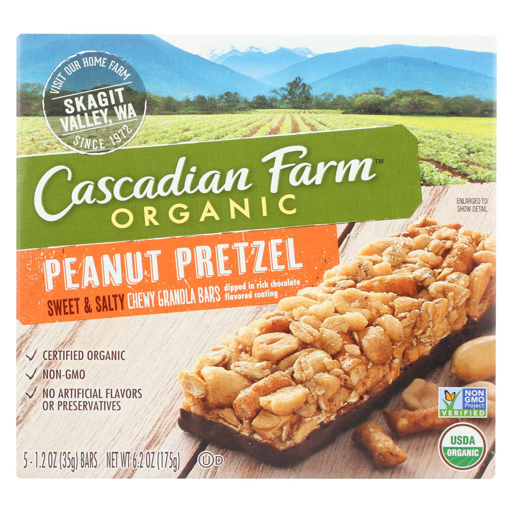 Cascadian Farm Sweet And Salty Bar - Organic - Peanut Pretzel - 6.2 Oz - Case Of 12