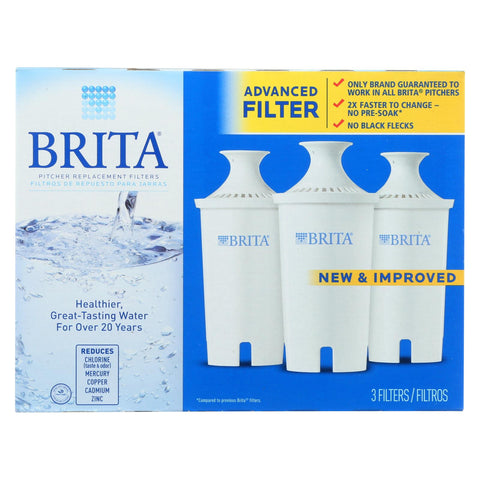 Brita - Replacement Pitcher And Dispenser Filter - 3 Pack