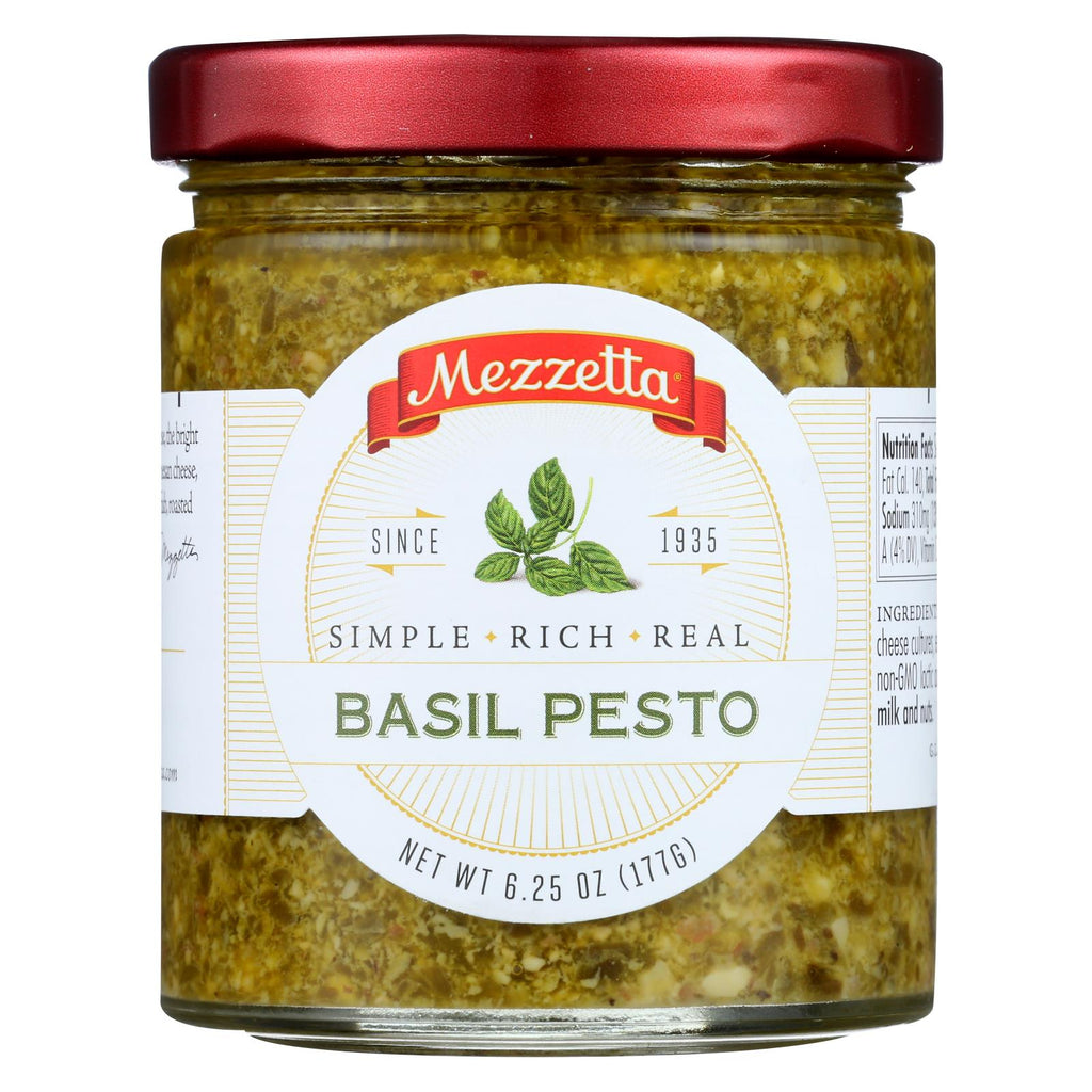 Mezzetta Sauce - Basil Pesto - Case Of 6 - 6.25 Fl Oz.