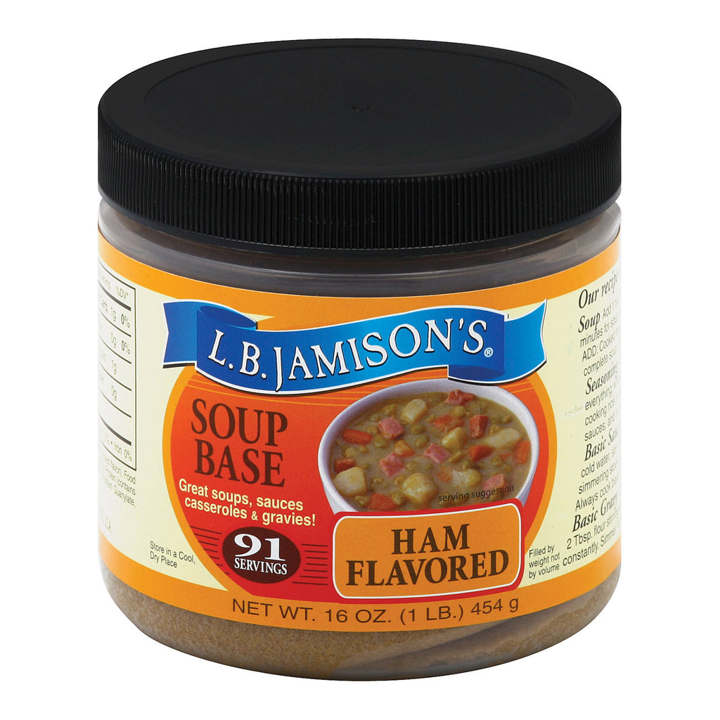 Jamison Soup Base - Ham - Case Of 6 - 16 Fl Oz