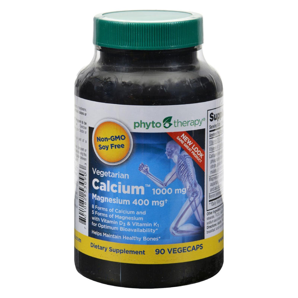 Phyto-therapy Vegetarian Calcium With Magnesium - 90 Vegetarian Capsules