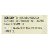 Spectrum Naturals Organic Unrefined Toasted Sesame Oil - Case Of 6 - 8 Fl Oz.