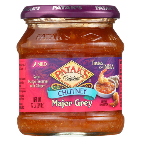 Pataks Chutney - Major Grey - Mild - 12 Oz - Case Of 6