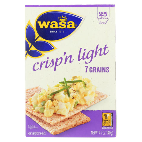 Wasa Crispbread Crisp 'n Light 7 Grain Crackerbread - Case Of 10 - 4.9 Oz.