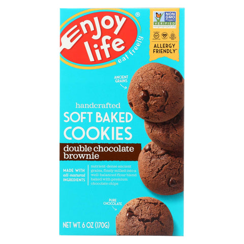 Enjoy Life - Cookie - Soft Baked - Double Chocolate Brownie - Gluten Free - 6 Oz - Case Of 6