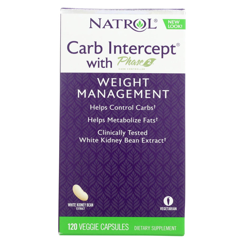 Natrol White Kidney Bean Carb Intercept - 120 Capsules