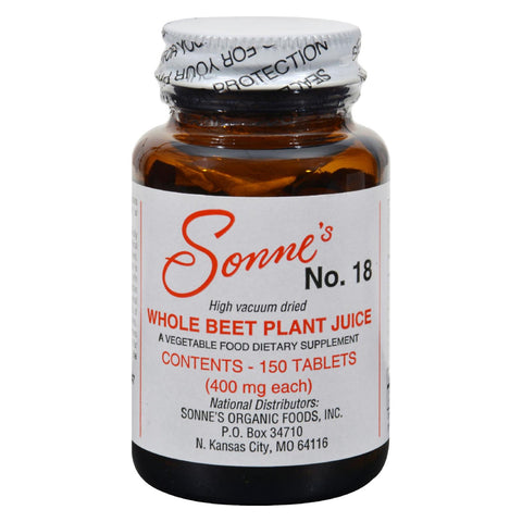 Sonne's Whole Beet Plant Juice No 18 - 400 Mg - 150 Tablets