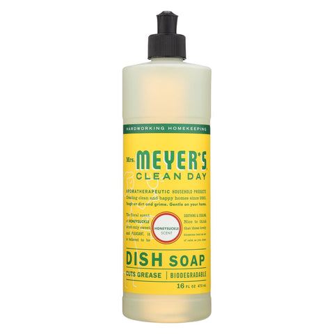 Mrs. Meyer's Clean Day - Liquid Dish Soap - Honeysuckle - Case Of 6 - 16 Oz