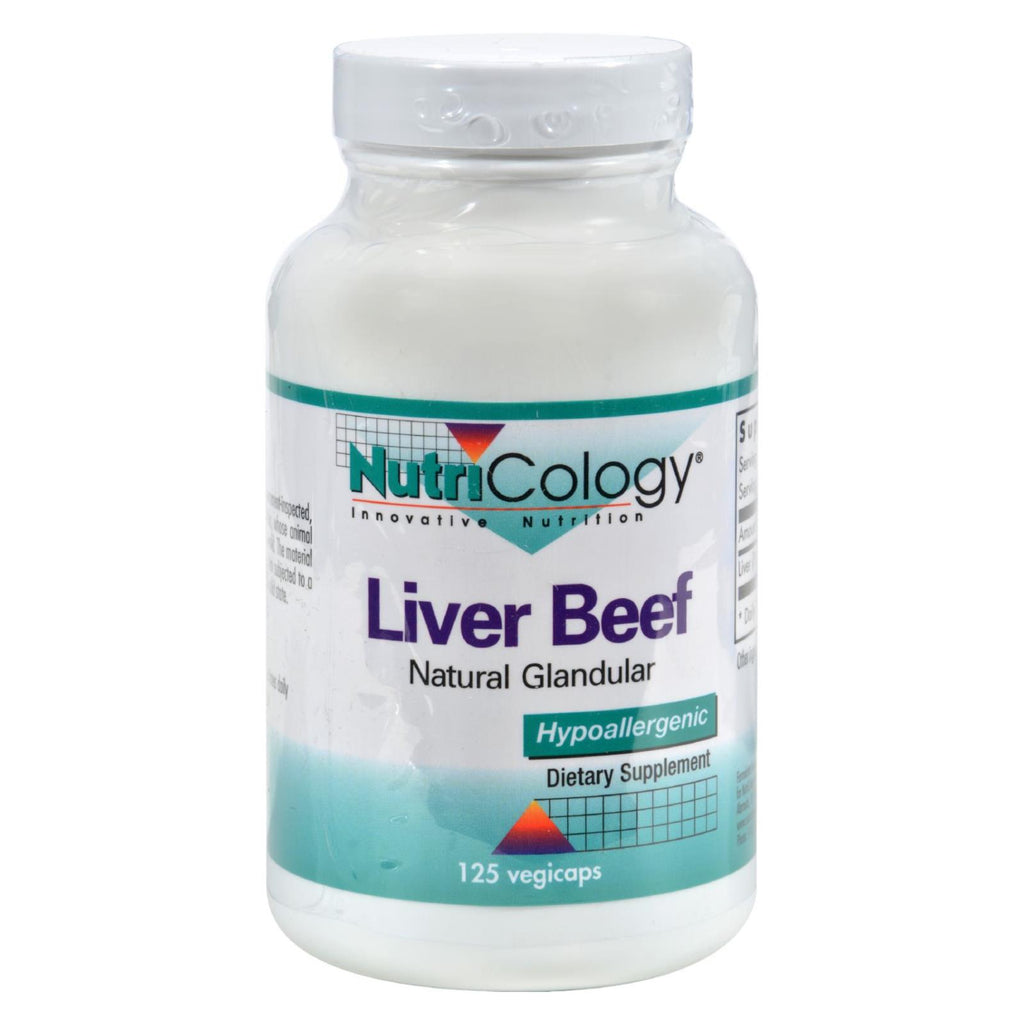 Nutricology Liver Organic Glandular - 125 Vegetarian Capsules