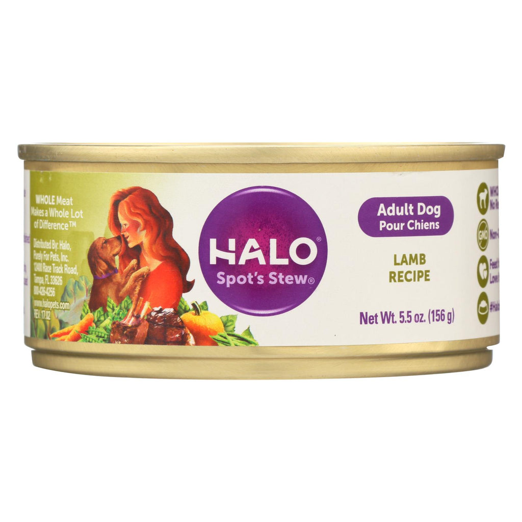 Halo Purely For Pets Dog Food - Spots Stew - Wholesome Lamb - 5.5 Oz - Case Of 12