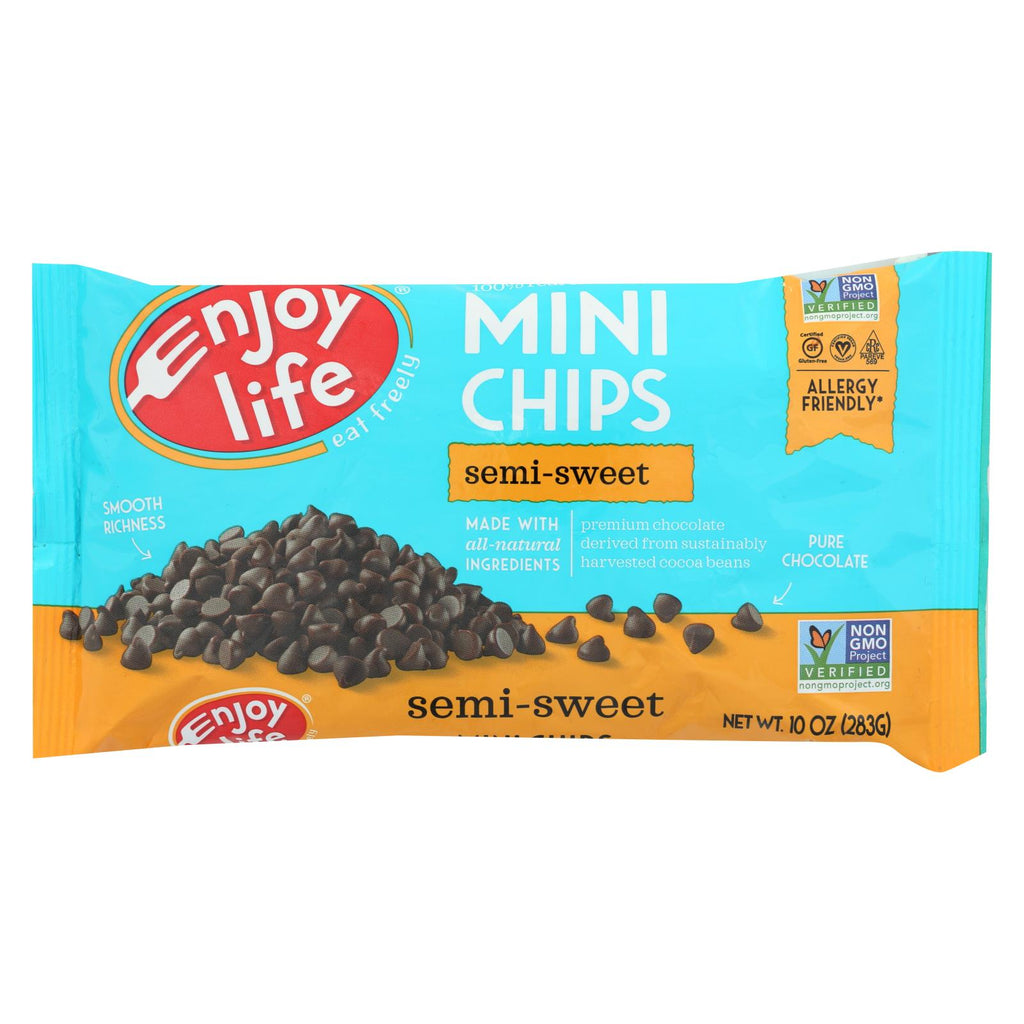 Enjoy Life - Baking Chocolate - Mini Chips - Semi-sweet - Gluten Free - 10 Oz - Case Of 12