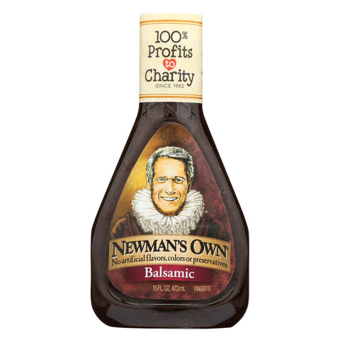 Newman's Own Balsamic Salad Dressing - Vinegar - Case Of 6 - 16 Fl Oz.