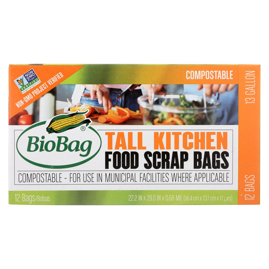 Biobag - 13 Gallon Tall Food Waste Bags - Case Of 12 - 12 Count