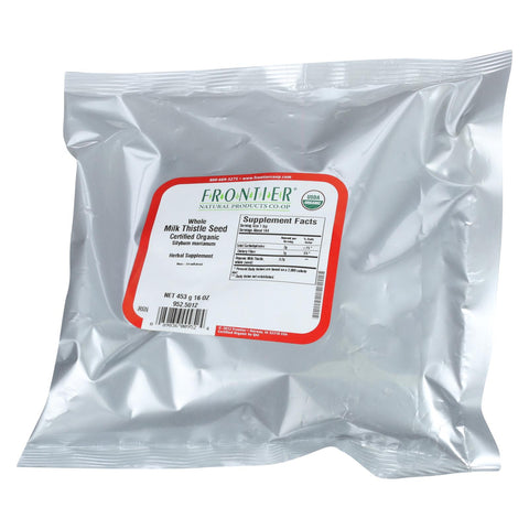 Frontier Herb Milk Thistle - Organic - Whole - Bulk - 1 Lb