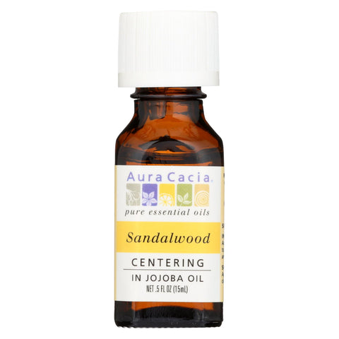 Aura Cacia - Precious Essentials Sandalwood Blended With Jojoba Oil - 0.5 Fl Oz