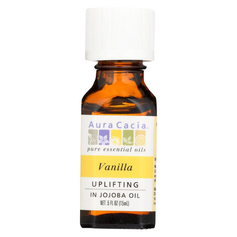 Aura Cacia - Vanilla In Jojoba Oil - 0.5 Fl Oz