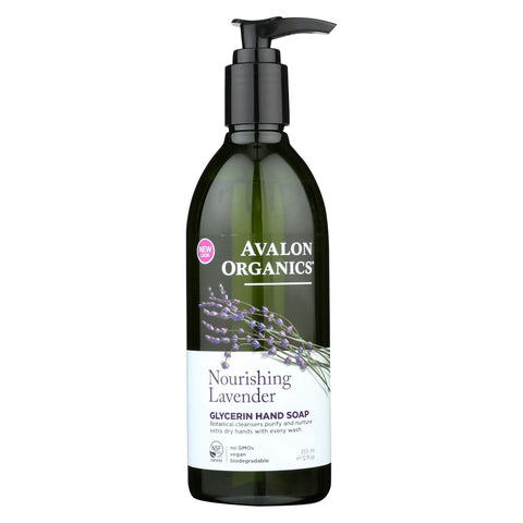 Avalon Organics Glycerin Liquid Hand Soap Lavender - 12 Fl Oz