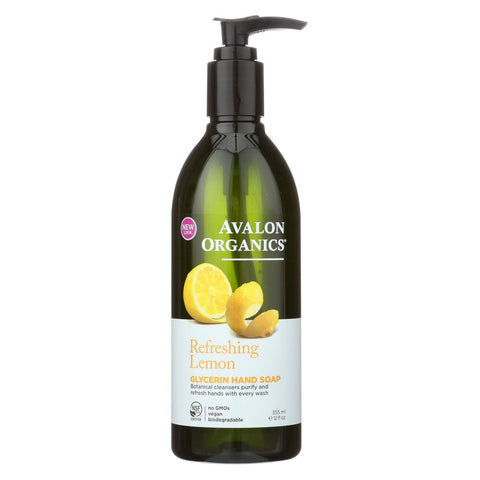 Avalon Organics Glycerin Liquid Hand Soap Lemon - 12 Fl Oz