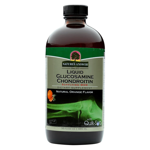 Nature's Answer - Liquid Glucosamine And Chondroitin With Msm Natural Orange - 16 Fl Oz