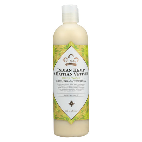 Nubian Heritage Body Wash Indian Hemp And Haitian Vetiver - 13 Fl Oz