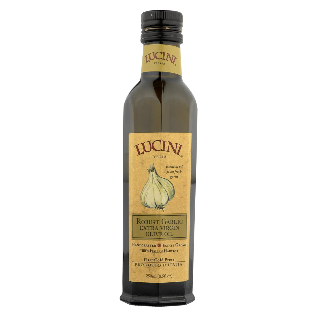 Lucini Italia Robust Garlic Extra Virgin Olive Oil - Case Of 6 - 8.5 Fl Oz.