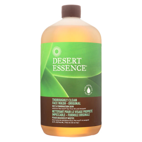 Desert Essence - Thoroughly Clean Face Wash - Original Oily And Combination Skin - 32 Fl Oz