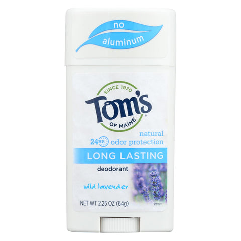 Tom's Of Maine Natural Long-lasting Deodorant Wild Lavender - 2.25 Oz - Case Of 6