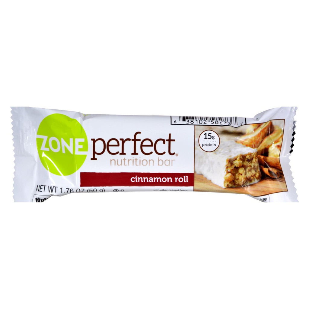 Zone - Nutrition Bar - Cinnamon Roll - Case Of 12 - 1.76 Oz.