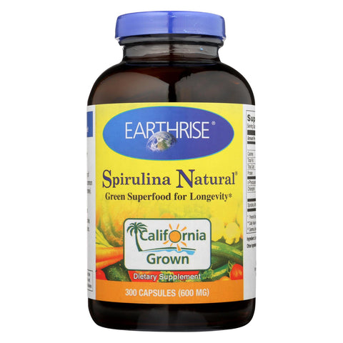 Earthrise Spirulina Natural - 600 Mg - 300 Capsules