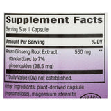 Nature's Way - Korean Ginseng Root Standardized - 60 Vegetarian Cpasules