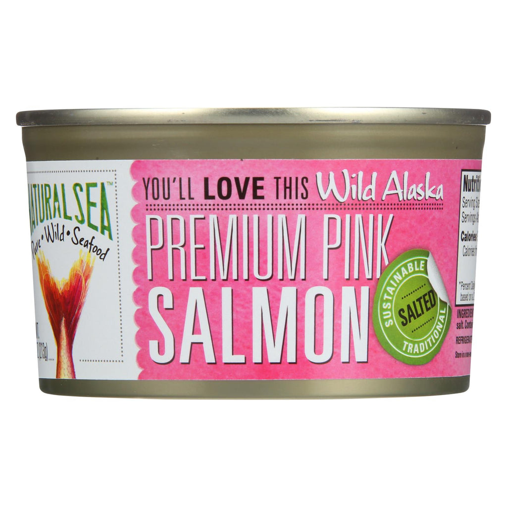 Natural Sea Wild Pink Salmon - Salted - Case Of 12 - 7.5 Oz.