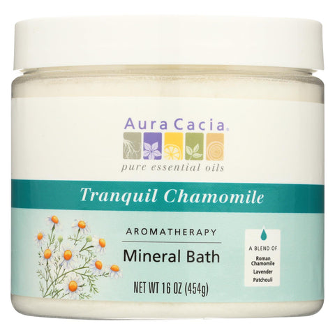 Aura Cacia - Aromatherapy Mineral Bath Tranquility Chamomile - 16 Oz